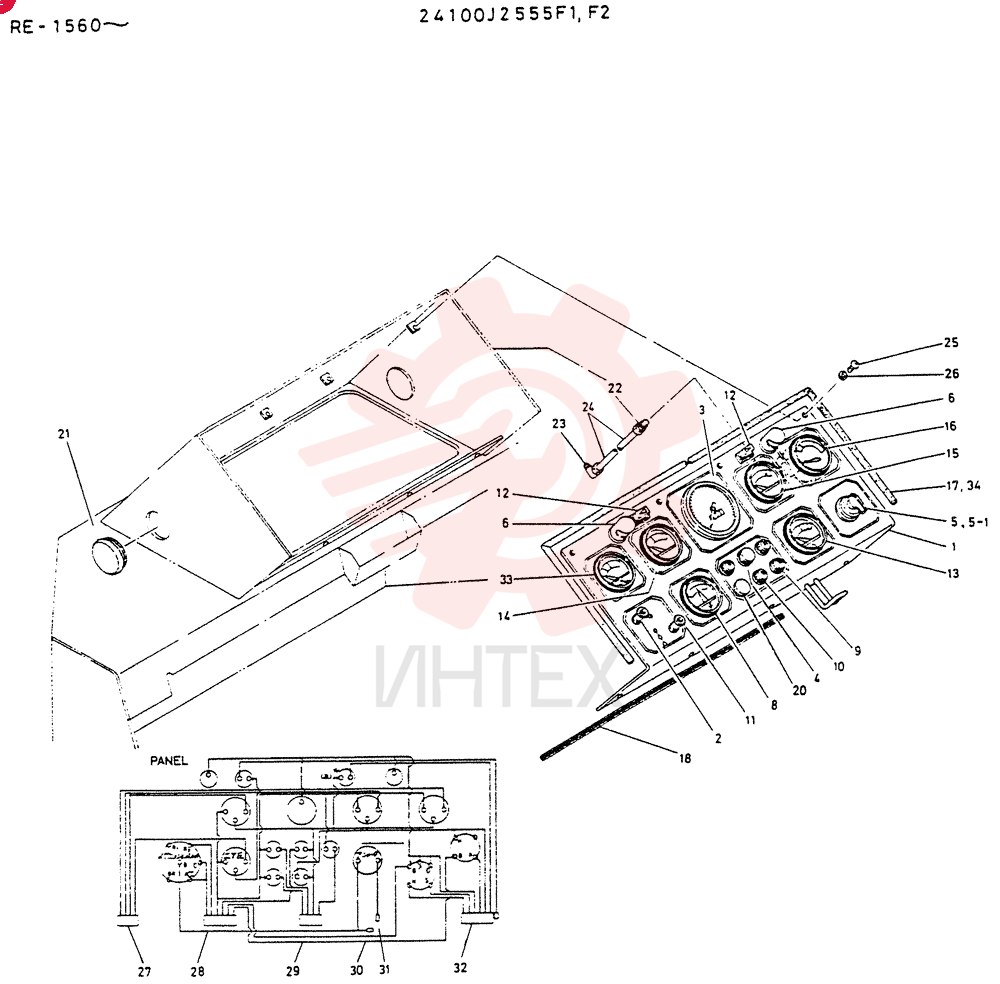 PANEL GROUP, INST, Serial Range: RE1560-RE.1579