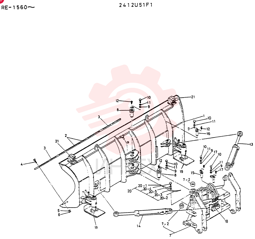 PLOW ASSY, ANGLING 2412U51F1