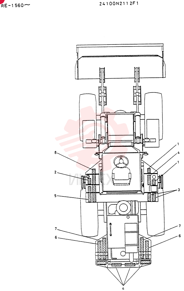 Схема (LK600) - WHEEL LOADER BTW RE1560 - RE2002 (1/03-12/03) 24100N2112F1