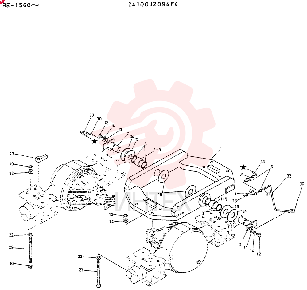 SUPPORT GROUP, AXLE 24100J2094F4