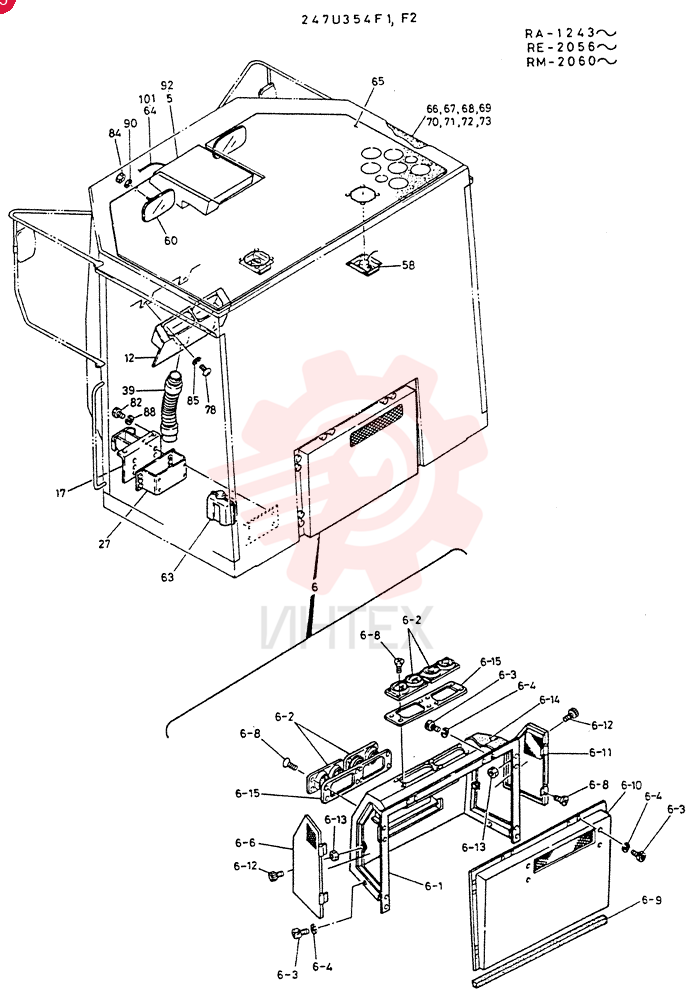 CAB  ASSY   (2-SEAT)  RE., Serial Range: 2072--RE.2125