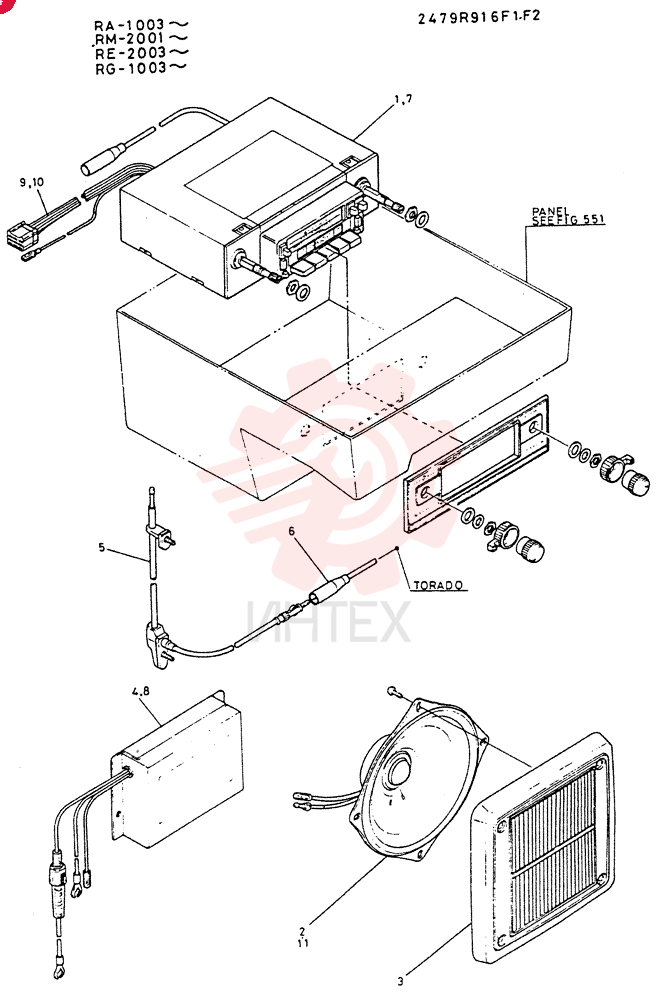 CAR-RADIO  ASSY  RE., Serial Range: 2003--RE32055