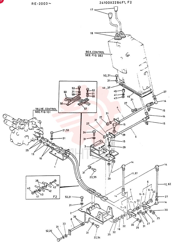 CONTROL GROUP, HYDR, Serial Range: RE.2003-RE.2055
