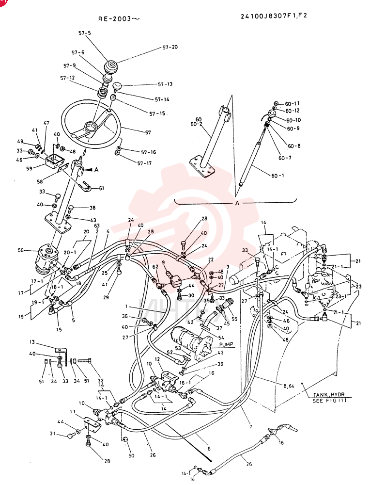 HYDR LINES, PILOT, Serial Range: RE.2003-RE.2055