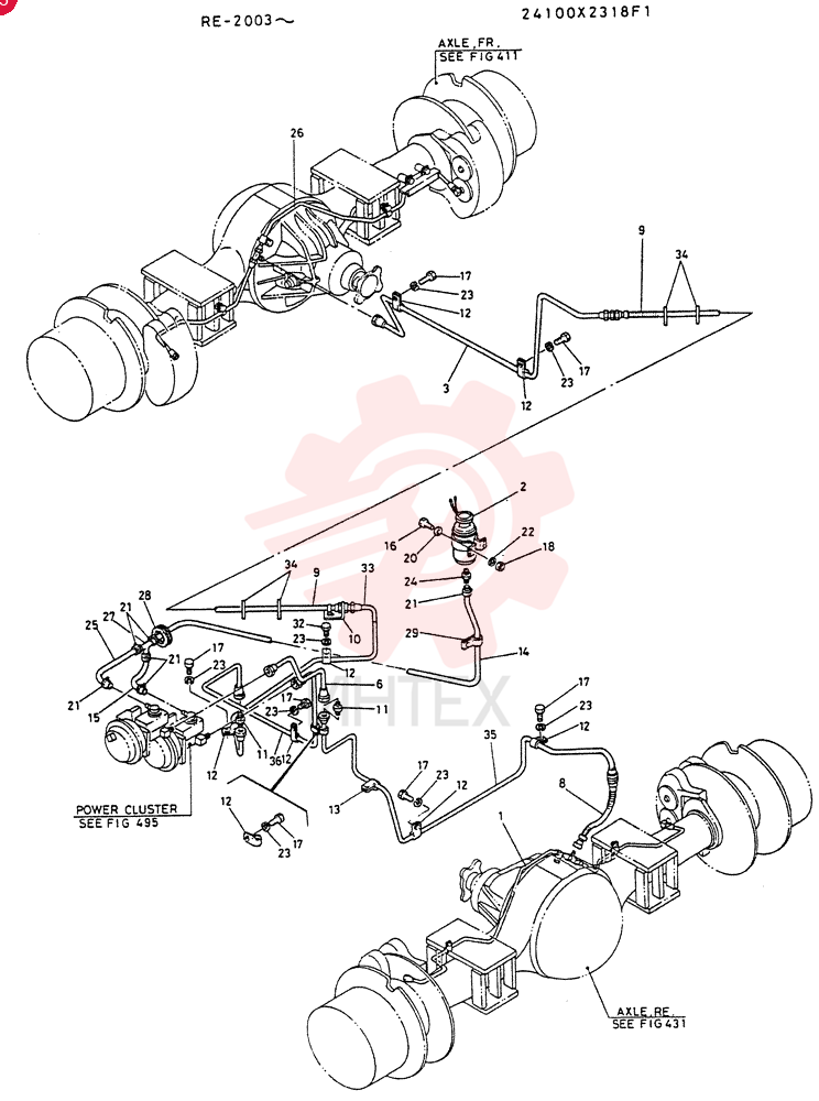 LINES,HYDR BRAKE 24100X2318F1