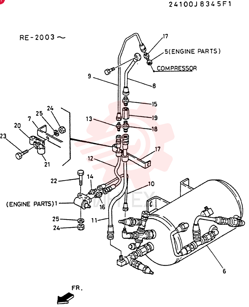 REAR,   AIR  LINES 24100J8345F1