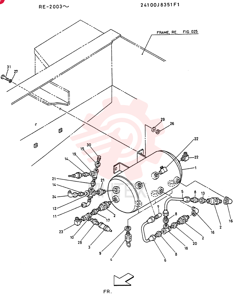 RESERVOIR ASSY,AIR 24100J8351F1