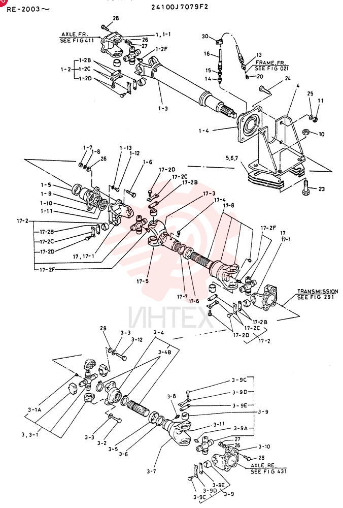 SHAFT GROUP. DRIVE 24100J7079F2