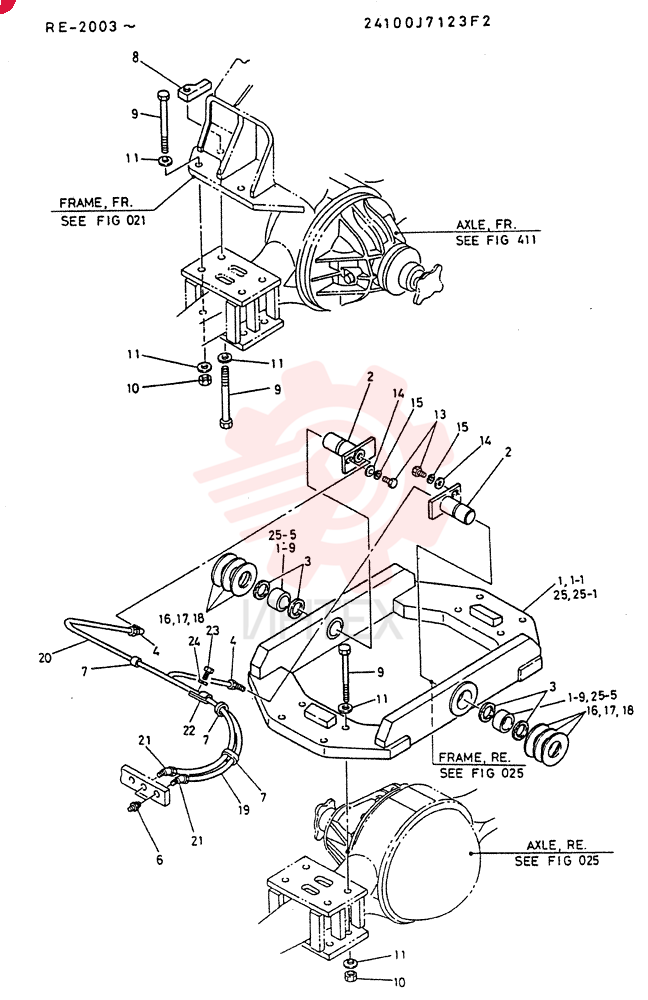 SUPPORT GROUP, AXLE 24I00J7123F2
