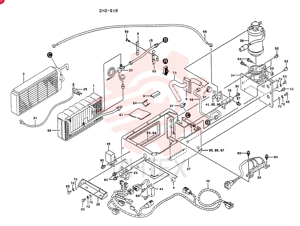 AIR CONDITIONER UNIT, Start Serial: 72151- 9K0042 (2)