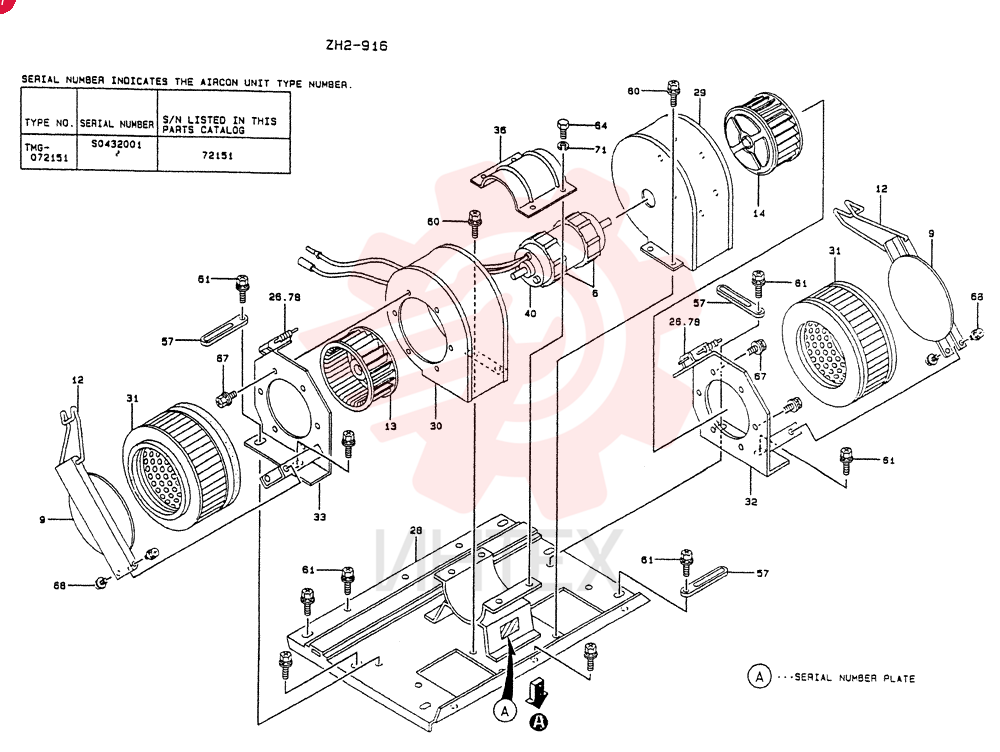 AIR CONDITIONER UNIT, Start Serial: 72151- 9K0042 (1)