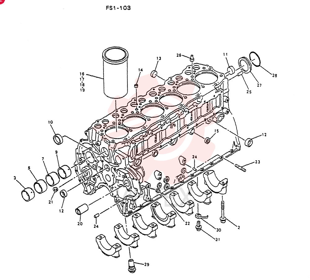 BLOCK ASSY,CYLINDER, Start Serial: 16301- 114104731 (1)