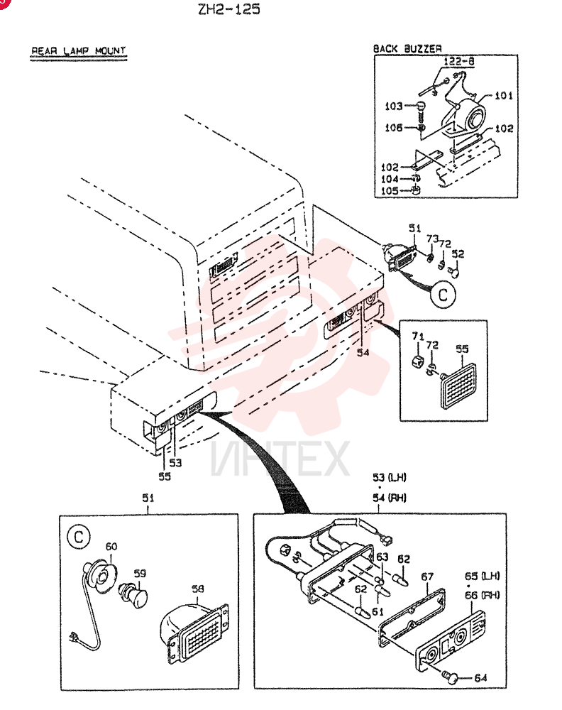 BRACKET,LAMP,FR (LH), Start Serial: 2201- 9K0816 (1)