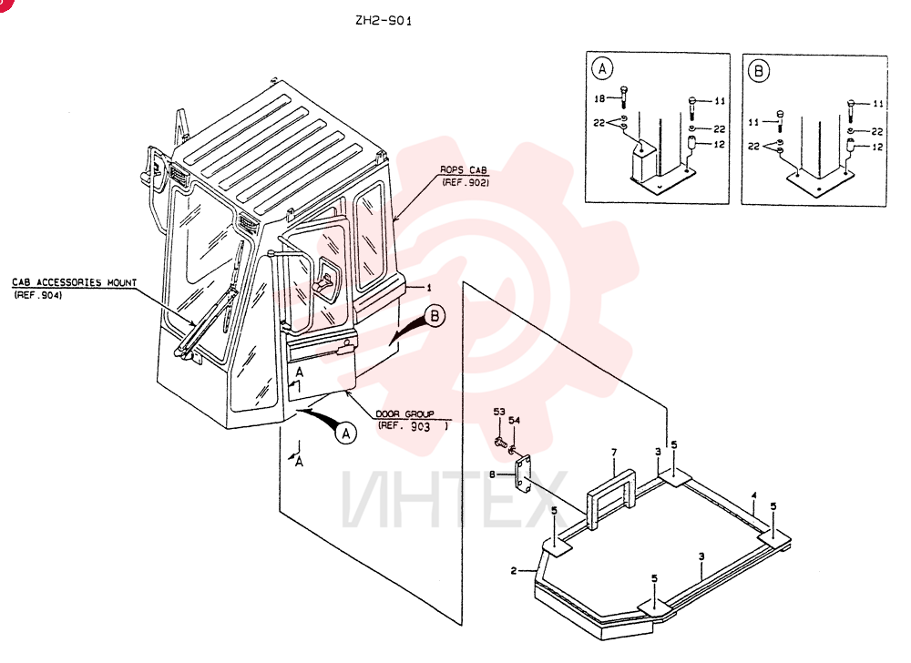 CAB ASSY,ROPS,REF 902, Start Serial: 2201-