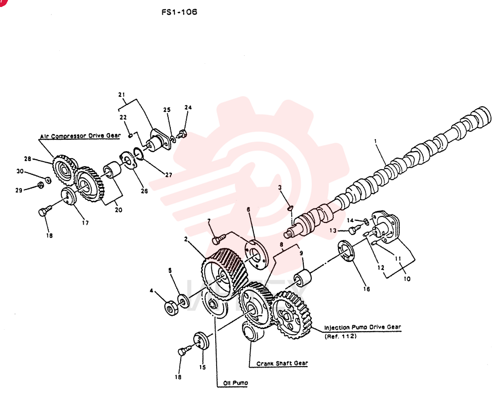 CAMSHAFT, Start Serial: 16301-