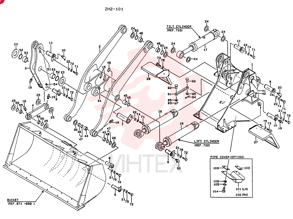 CHASSIS ASSY,FRONT, Start Serial: 2201-