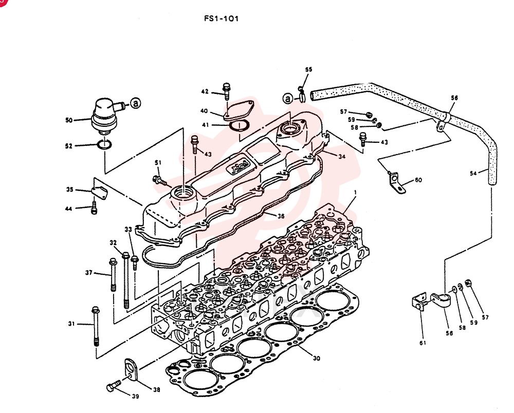 HEAD ASSY,CYLINDER, Start Serial: 16301- 111103900 (2)