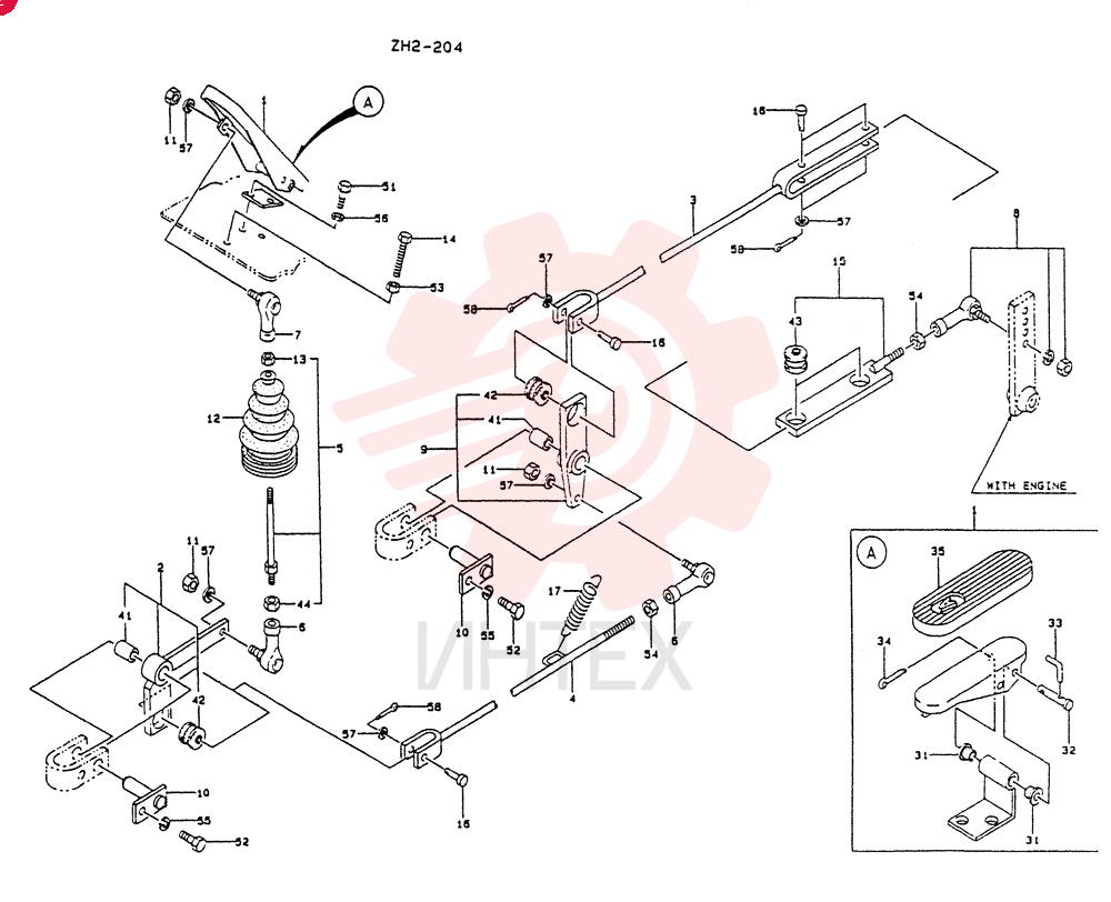 PEDAL ASSY,ACCEL, Start Serial: 2201-