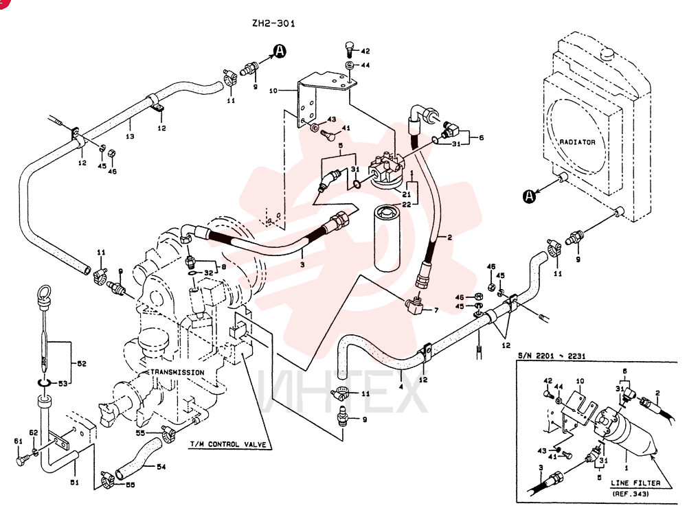 Схема (LK650) - MARK II WHEEL LOADER ASN RE02201 (1/91-12/06) 9K0751 (2)