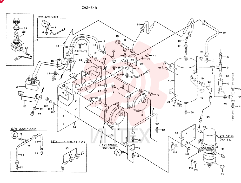 Схема (LK650) - MARK II WHEEL LOADER ASN RE02201 (1/91-12/06) 9K1057 (2)