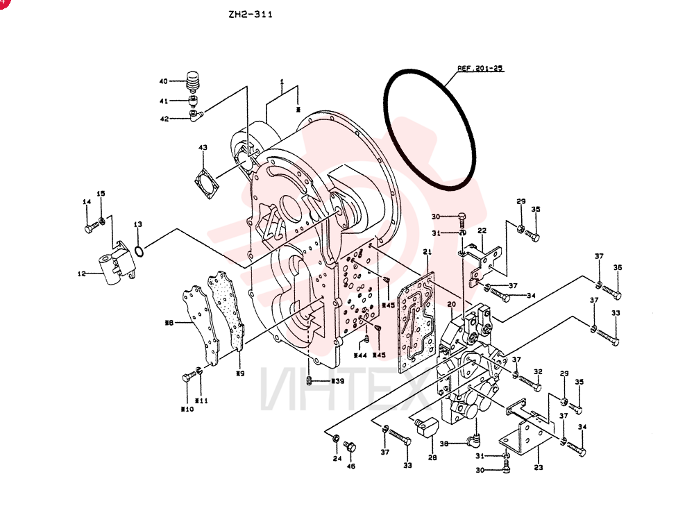 TRANSMISSION,INC. SEE FIG 03-002, Start Serial: 1-