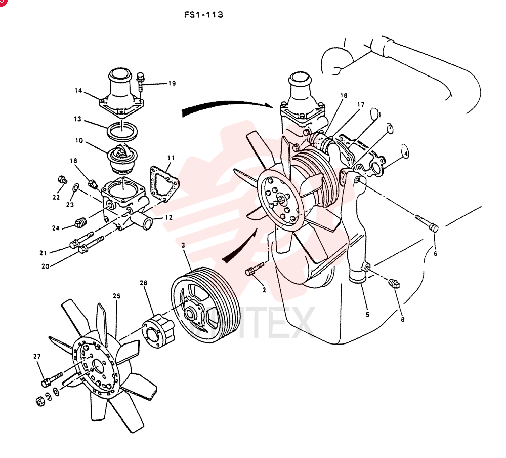 WATER PUMP 161002370 (1)