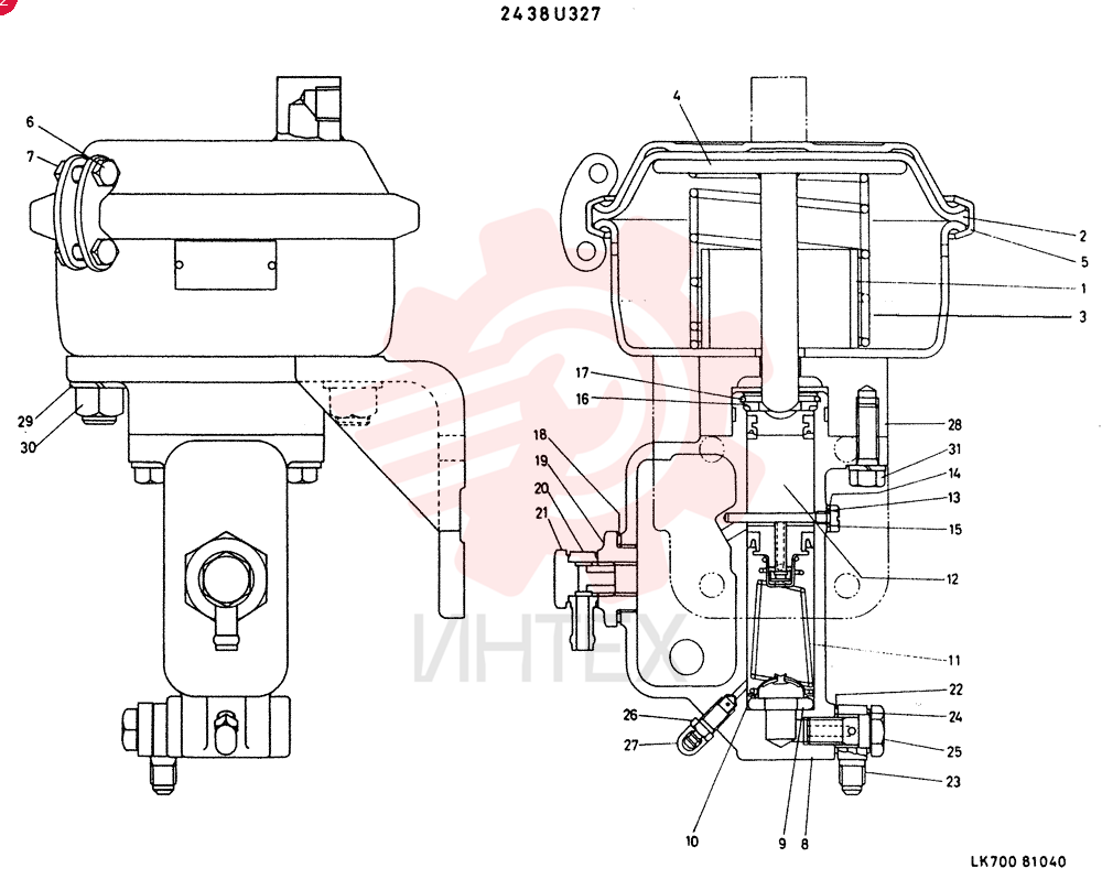 BRAKE CYLINDER 2438U327