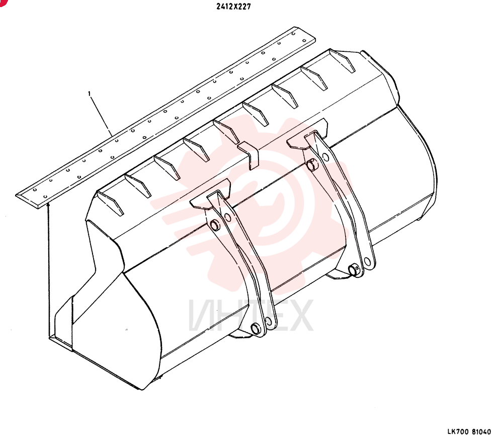 BUCKET ASSY, 3.1 CUBIC METRE 2412X227