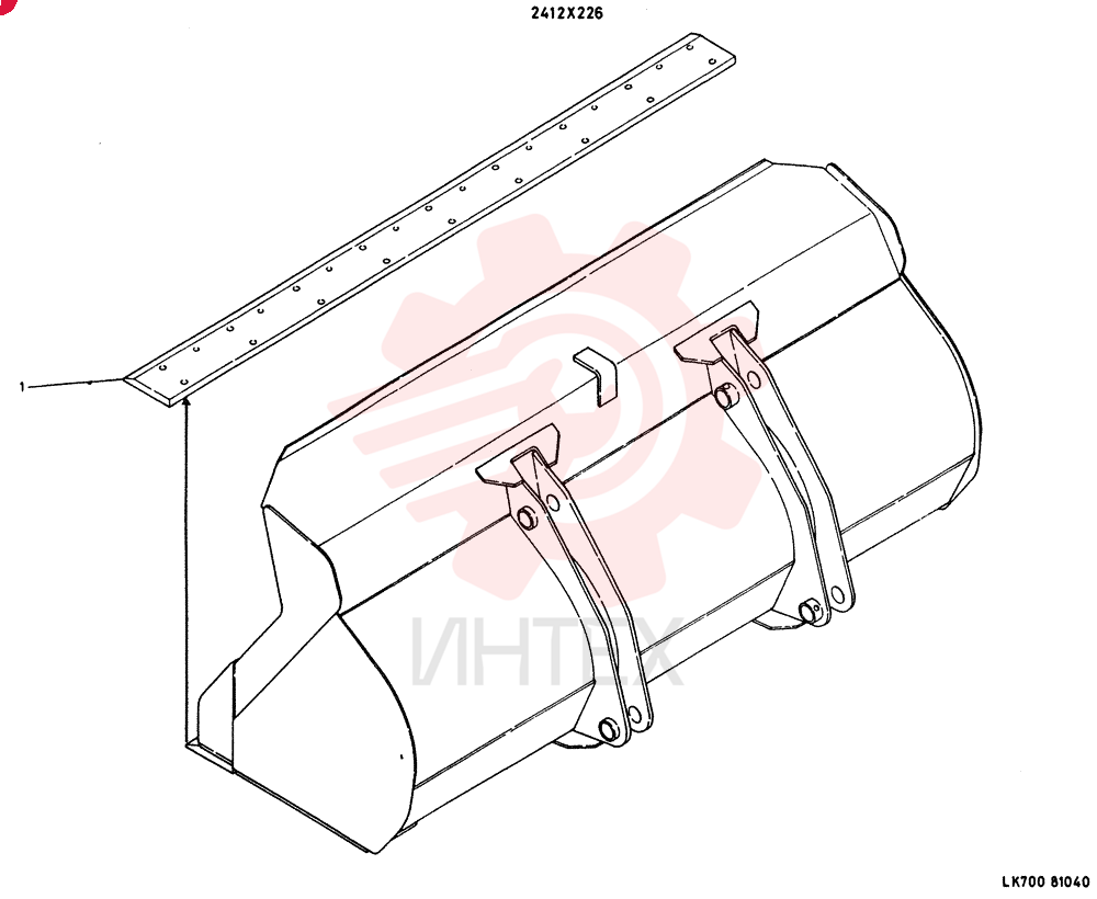 BUCKET ASSY, 3.1 CUBIC METRE 2412X226
