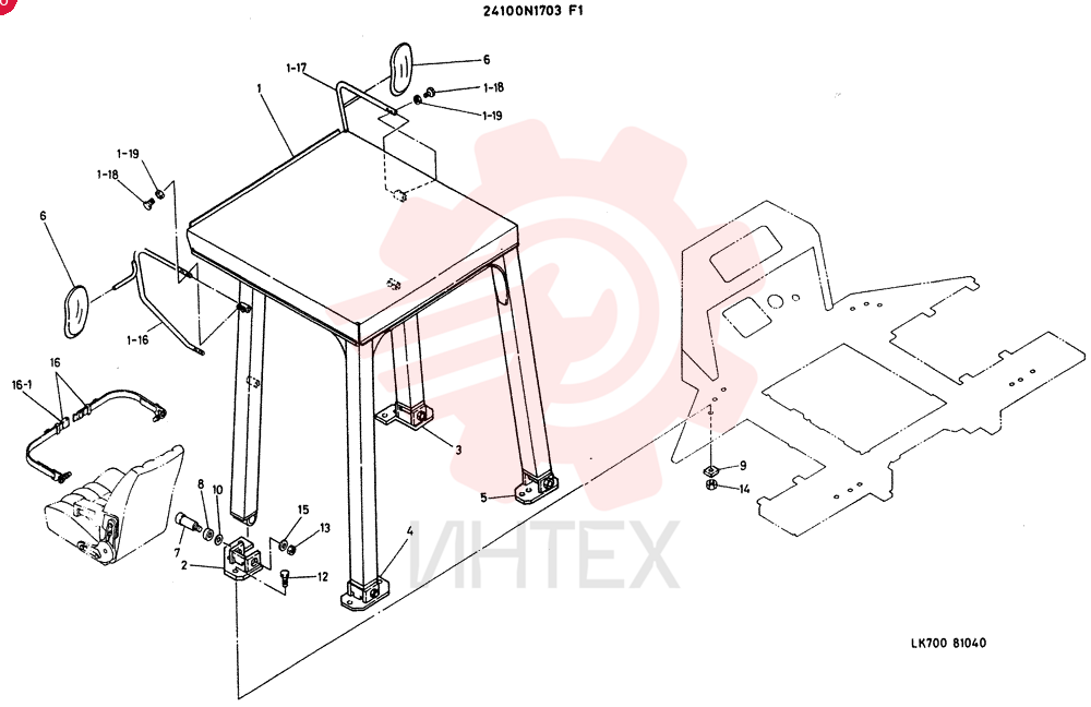 CANOPY GROUP, ROPS 24100N1703F1