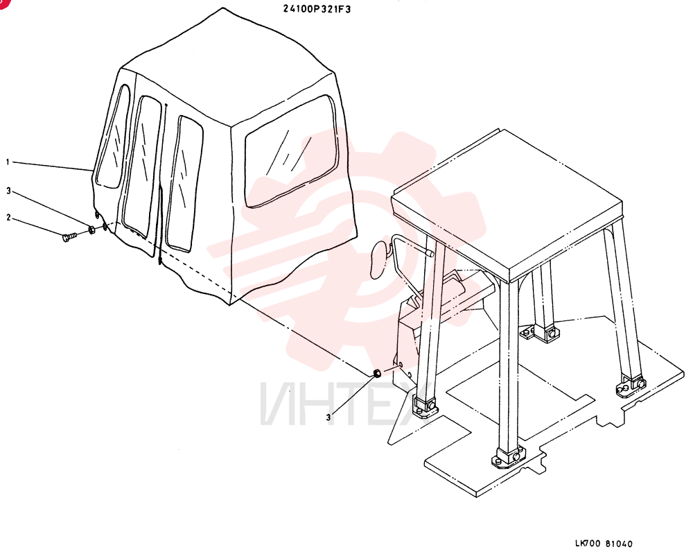 CANVAS ASSY, ROPS 24100P321F3