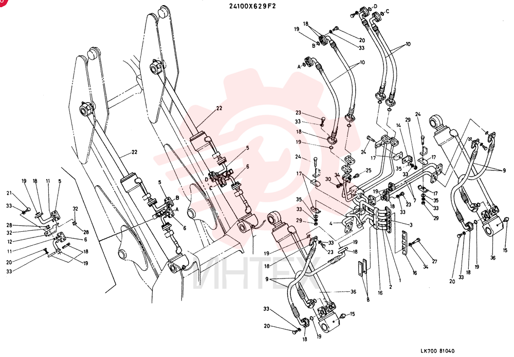 HYDR LINES, FR. 24100X629F2