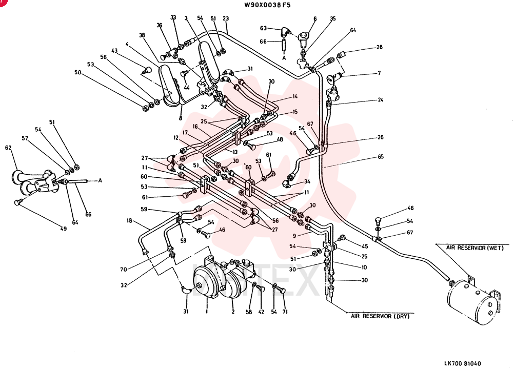 LINES, FR. BRAKE W90X0038F3