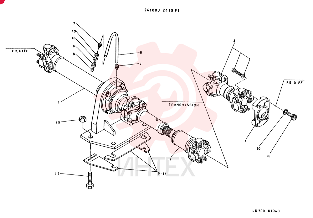 Схема (LK700) - WHEEL LOADER ASN KF1172 (1/03-12/03) 24100J2419F1 (2)