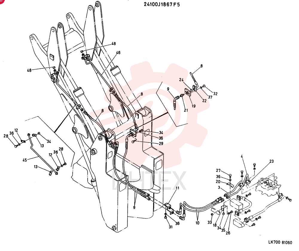 Схема (LK700) - WHEEL LOADER ASN KF1172 (1/03-12/03) 24100J1867F5