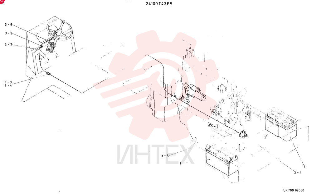 Схема (LK700) - WHEEL LOADER ASN KF1172 (1/03-12/03) 24100T43F5