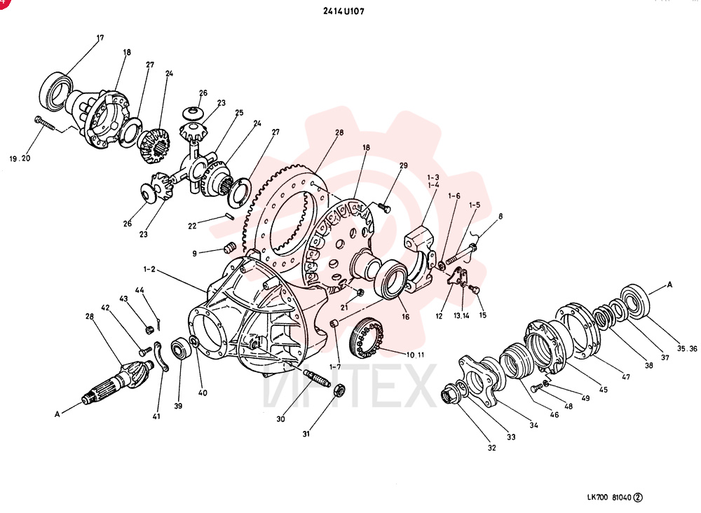 Схема (LK700) - WHEEL LOADER ASN KF1172 (1/03-12/03) 24100J2688F1