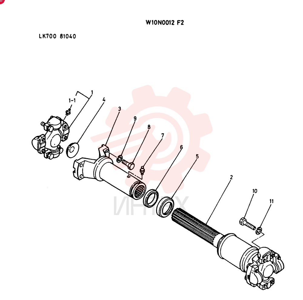Схема (LK700) - WHEEL LOADER ASN KF1172 (1/03-12/03) W10N0012F2