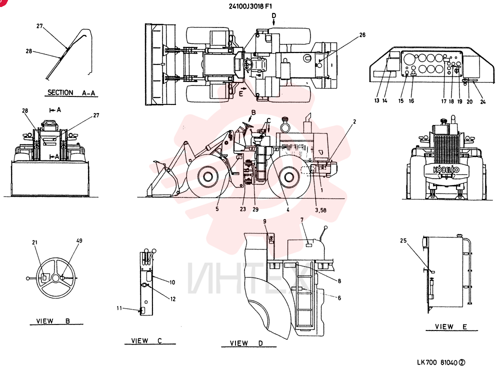 Схема (LK700) - WHEEL LOADER ASN KF1172 (1/03-12/03) 24100J3018F1 (1)