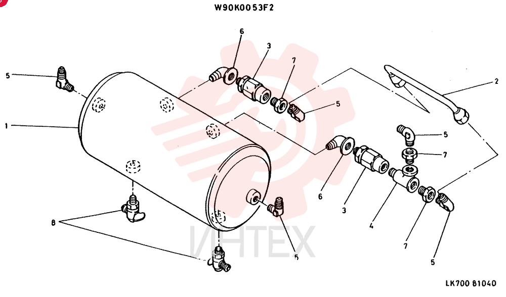 Схема (LK700) - WHEEL LOADER ASN KF1172 (1/03-12/03) W90K0053F2
