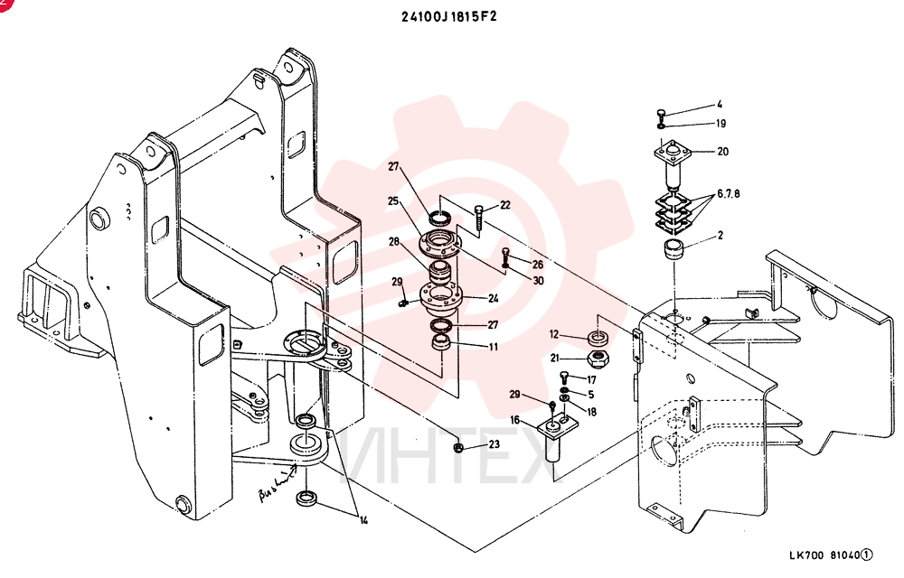 Схема (LK700) - WHEEL LOADER ASN KF1172 (1/03-12/03) 24100J1815F2