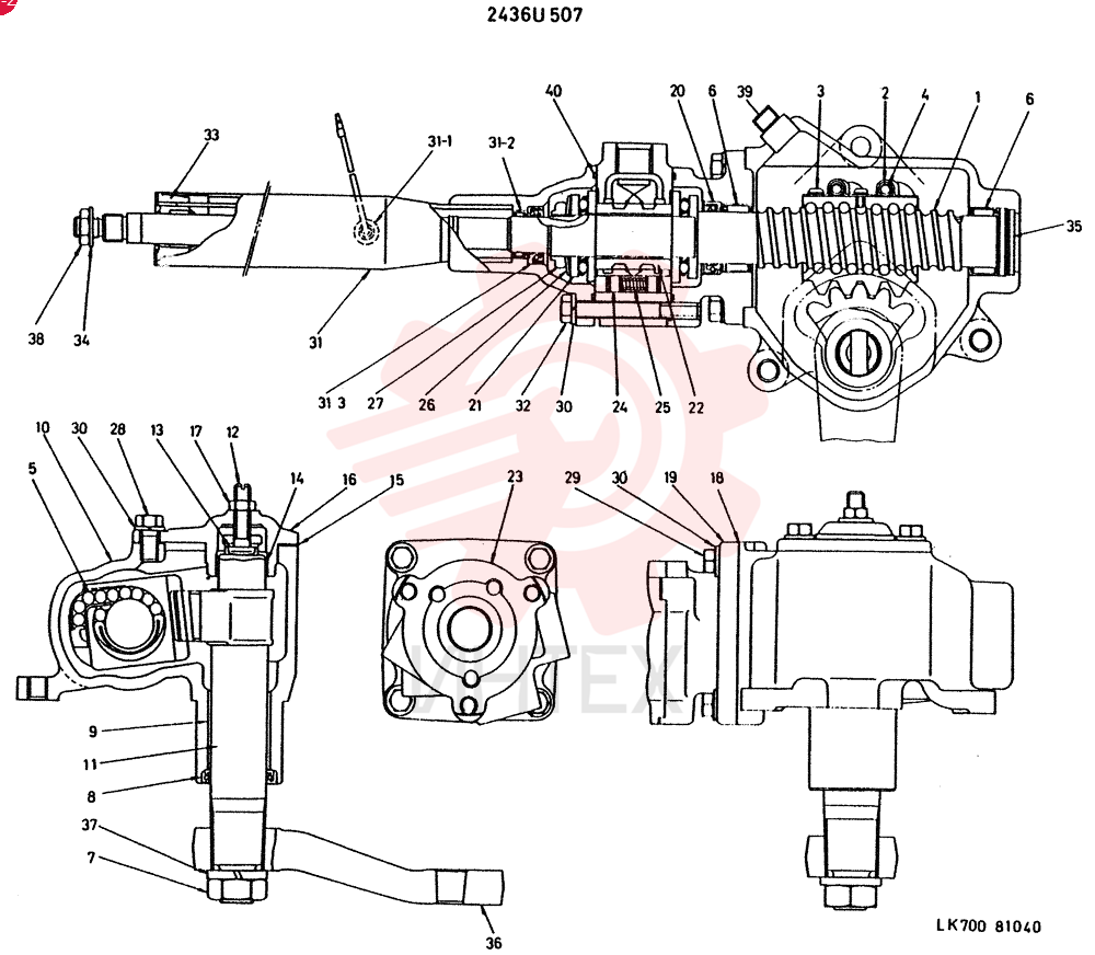 STEERING SHAFT 2436U507