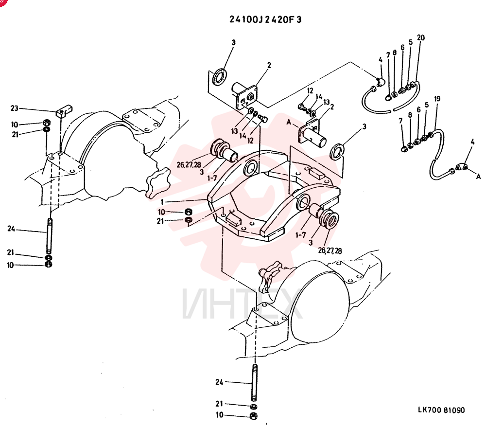 SUPPORT GROUP, AXLE 24100J2420F3