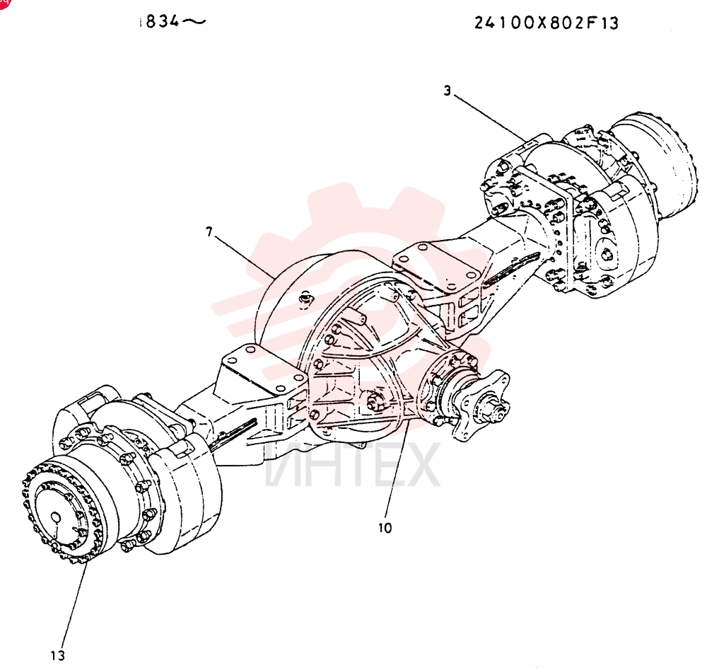AXLE ASSY, FRONT 24100X802F13