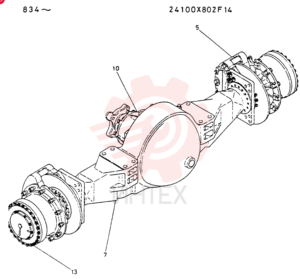 AXLE   ASSY,   RE. 24100X802F14