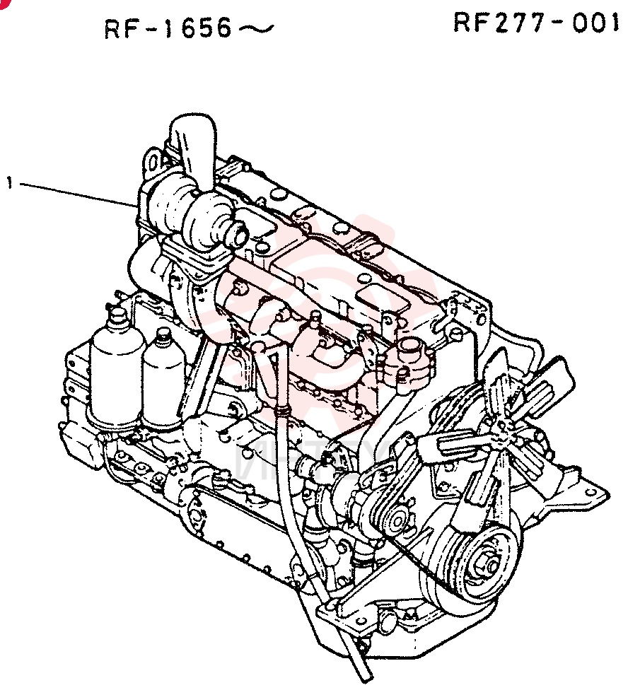 ENGINE, NISSAN RF277-001