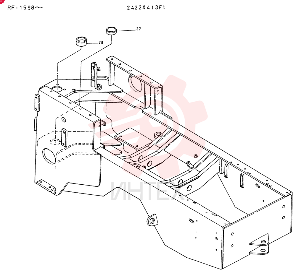 FRAME, REAR 2422X413F1