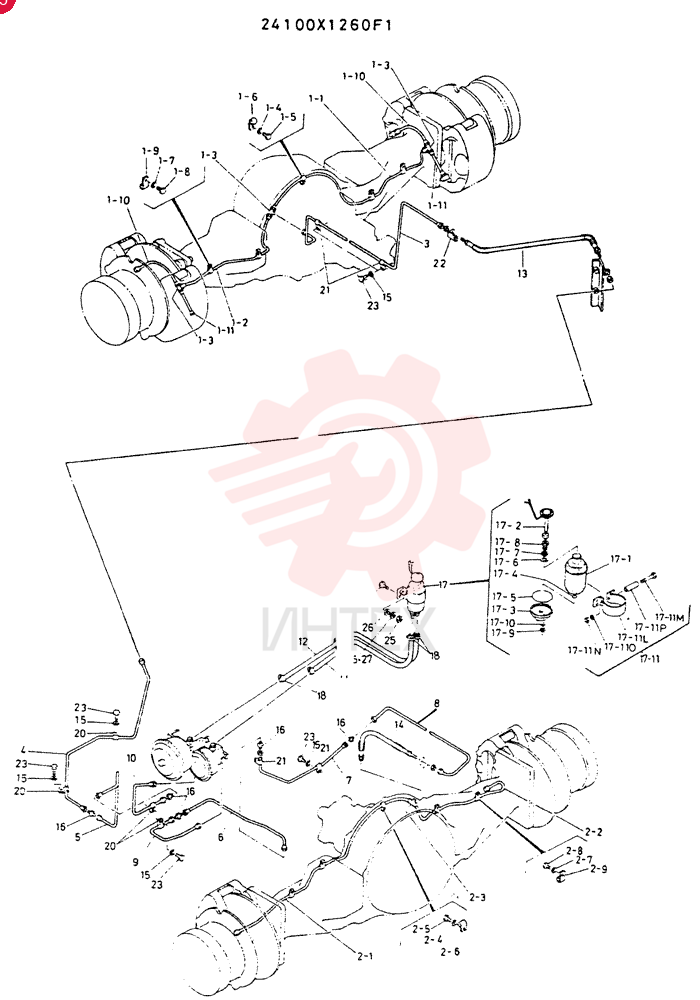 LINES/ HYDR BRAKE 24100X1260F1