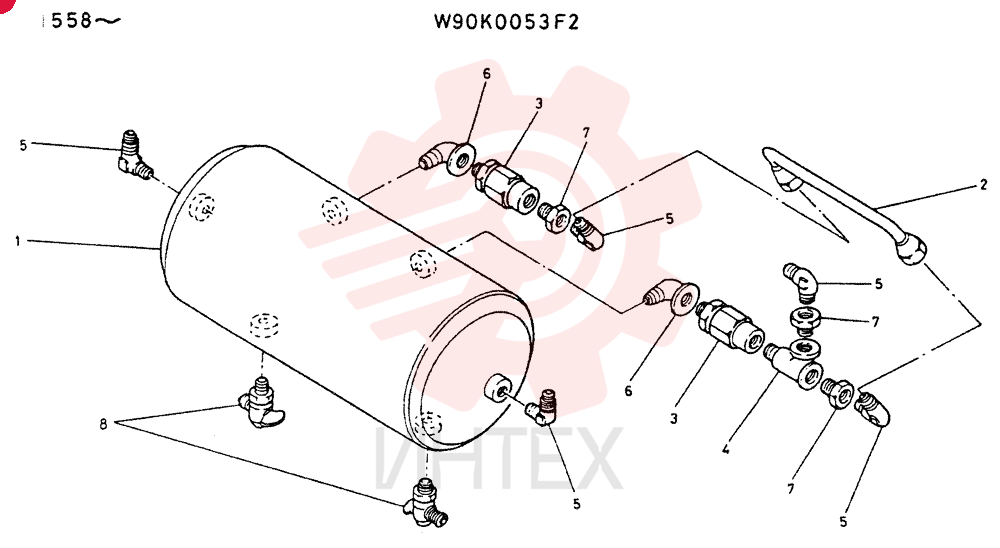 Схема (LK700A) - WHEEL LOADER ASN RE1558 (1/03-12/03) W90K0053F2