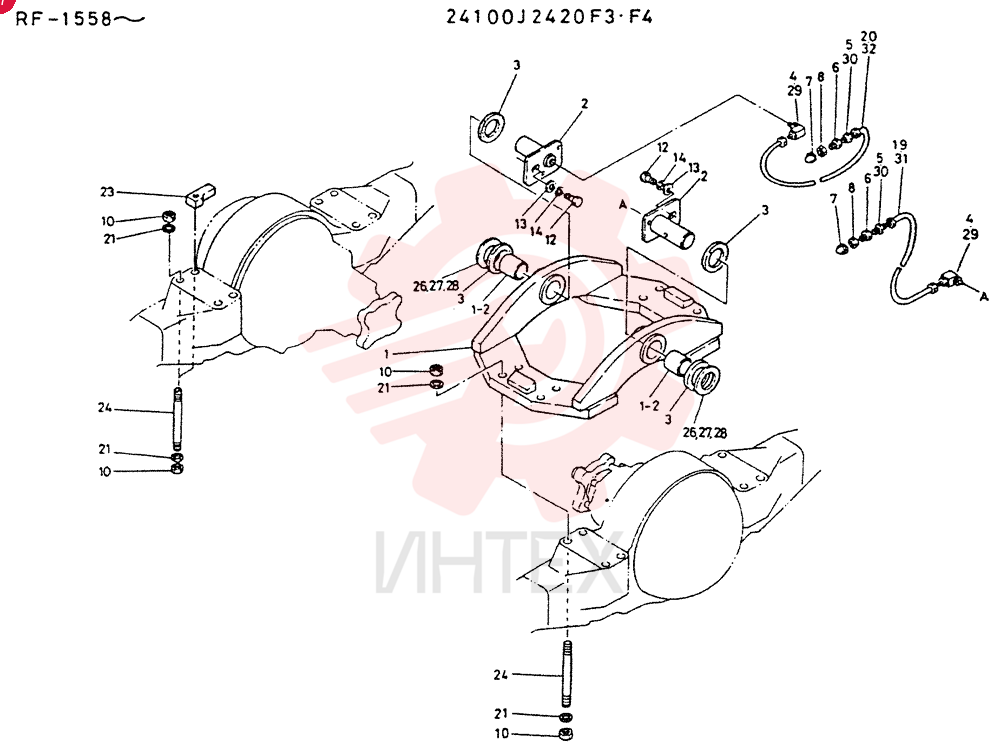 SUPPORT GROUP, AXLE 24100J2420F3